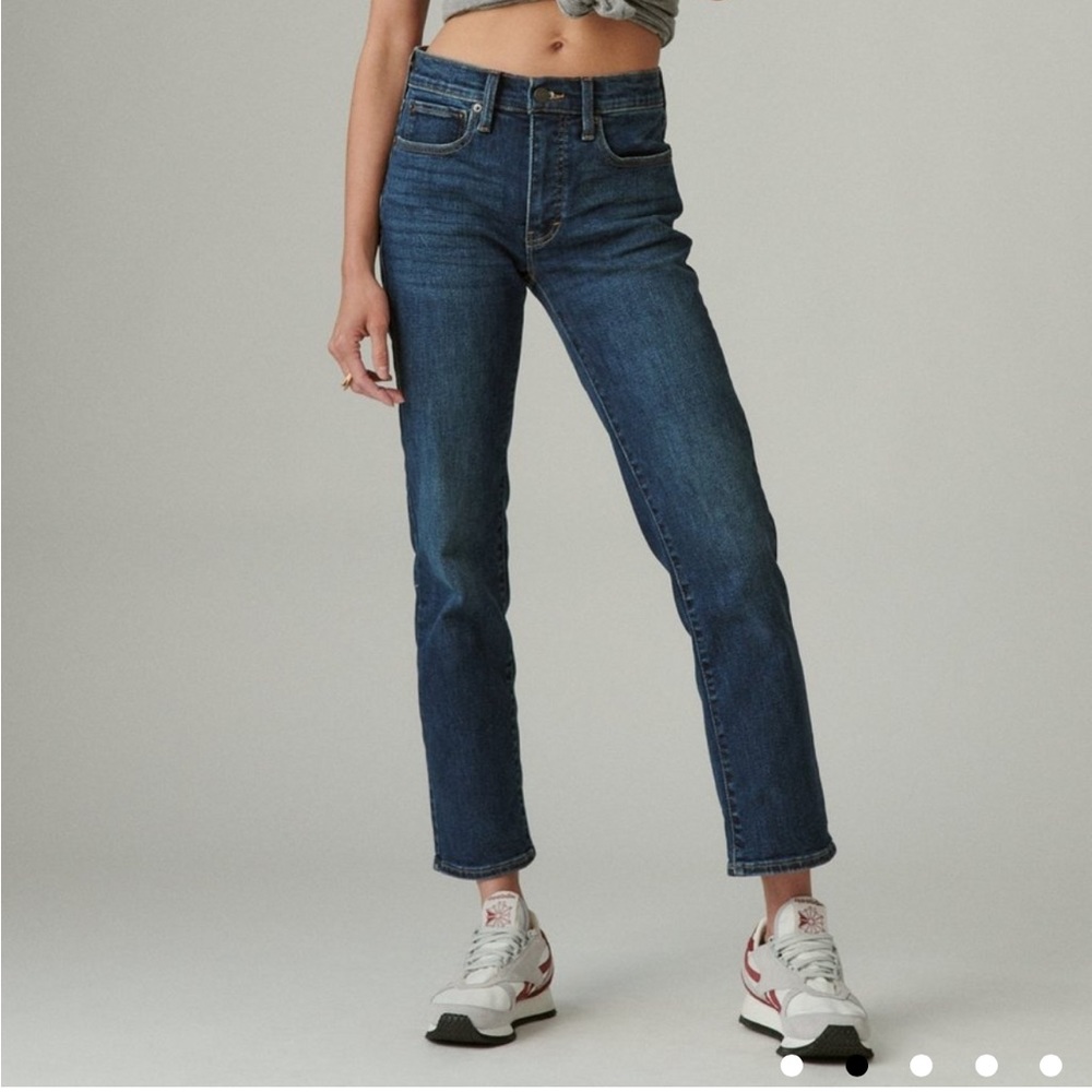 Lucky Brand high rise straight leg ankle Zoe jeans